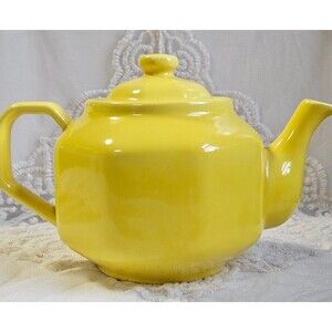 Teapot Vintage Yellow Teapot Japan Ceramic Teapot with Lid Retro Bright Yellow